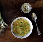 Chicken bouillon with tapioca and mint