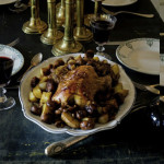 Roast guinea fowl with chestnuts 