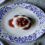Pomegranate milk flan