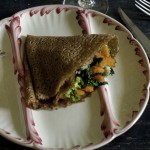 Galette with squash and roquefort